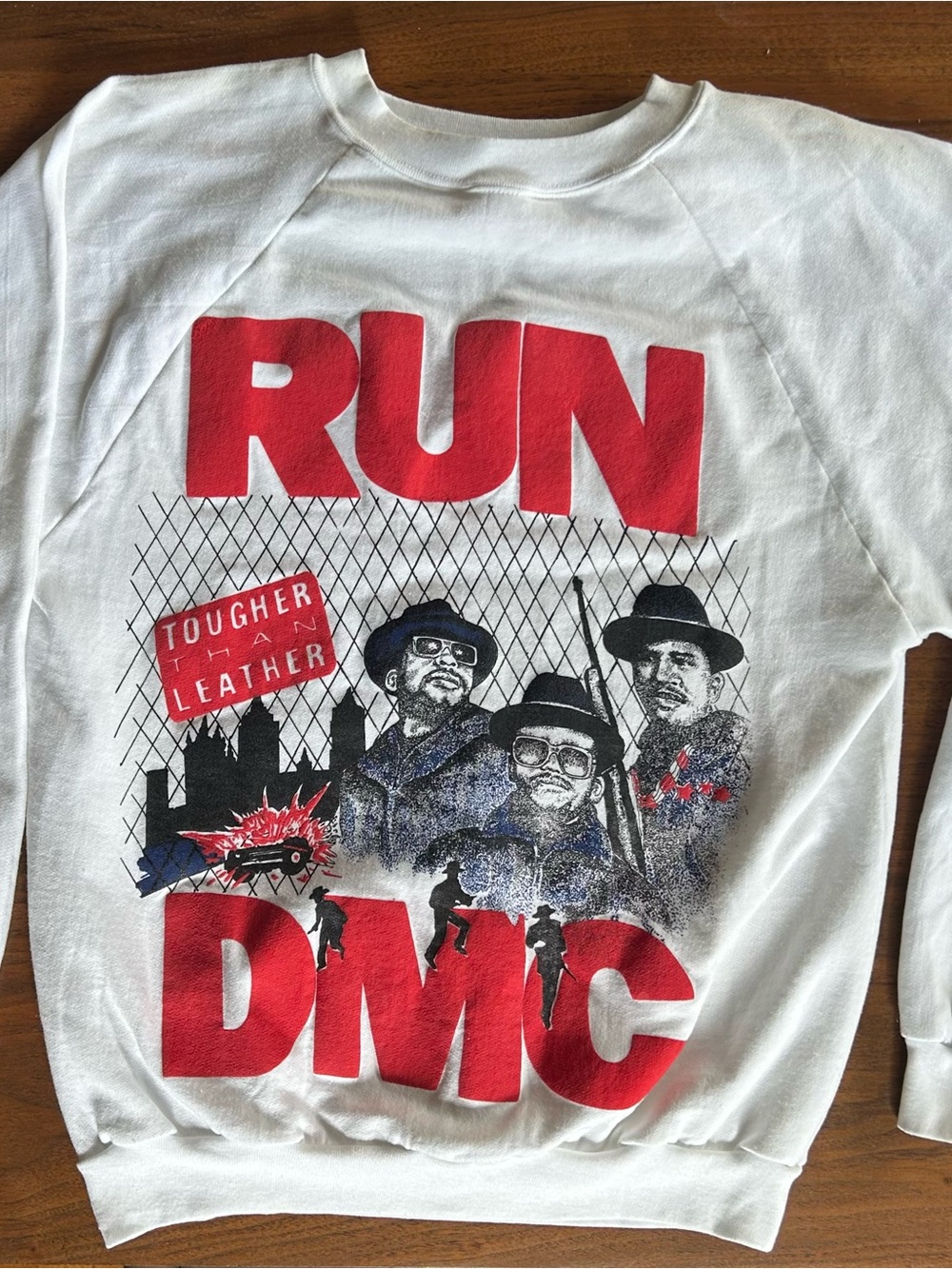 Vintage Run DMC Tougher Than Leather Crewneck Sweatshirt Medium RARE